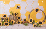 Flying Bee - Printed Baby Backdrop - FABRIC (PRE ORDER)