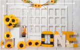 Sunflower Window - Printed Baby Backdrop - FABRIC  (PRE ORDER)