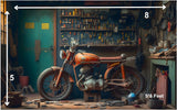 Bike Garage - Printed Baby Backdrops - Fabric(Pre Order)