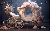 Floral Carriage - Printed Baby Backdrops - Fabric(Pre Order)