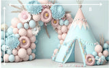 Balloon Canopy - Printed Baby Backdrop - FABRIC (PRE ORDER)