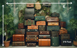 Suitcase Wall - Printed Baby Backdrop - FABRIC (PRE ORDER)