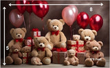 Teddy Gift - Printed Baby Backdrop - FABRIC (PRE ORDER)