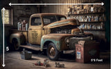 Car Garage - Printed Baby Backdrop - FABRIC (PRE ORDER)