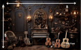 Music Library - Printed Baby Backdrop - FABRIC (PRE ORDER)