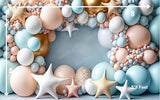 Pastel Stars - Printed Baby Backdrop - FABRIC (PRE ORDER)