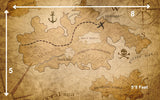Pirate Map - Printed Baby Backdrop - FABRIC (PRE ORDER)