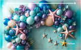 Mermaid Pearl - Printed Baby Backdrop - FABRIC (PRE ORDER)