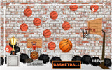 Basket Ball - Printed Baby Backdrop - FABRIC (PRE ORDER)