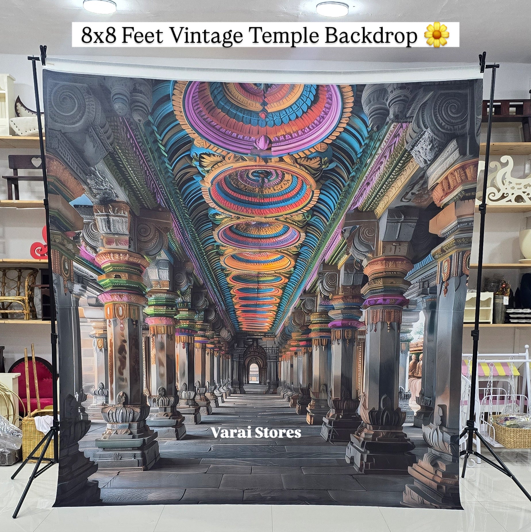 Vintage Temple - Fabric With Pole Pocket