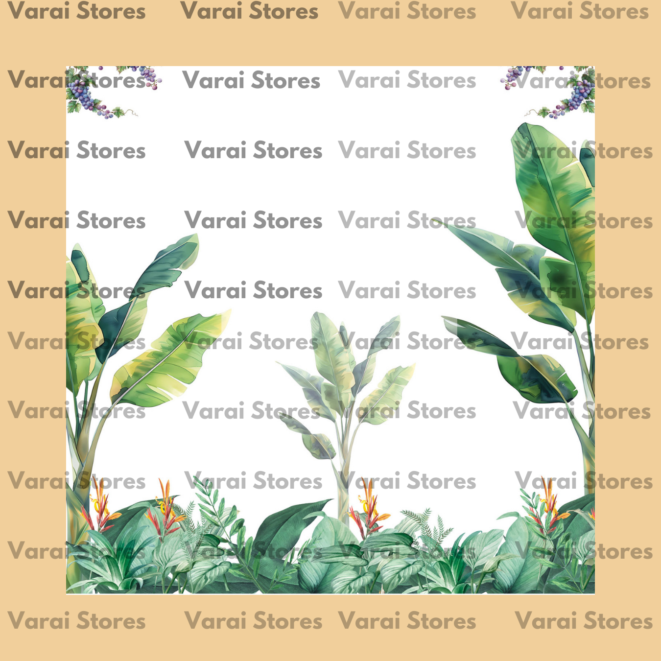 White Banana Tree - Fabric (8x8) Feet Thin Material