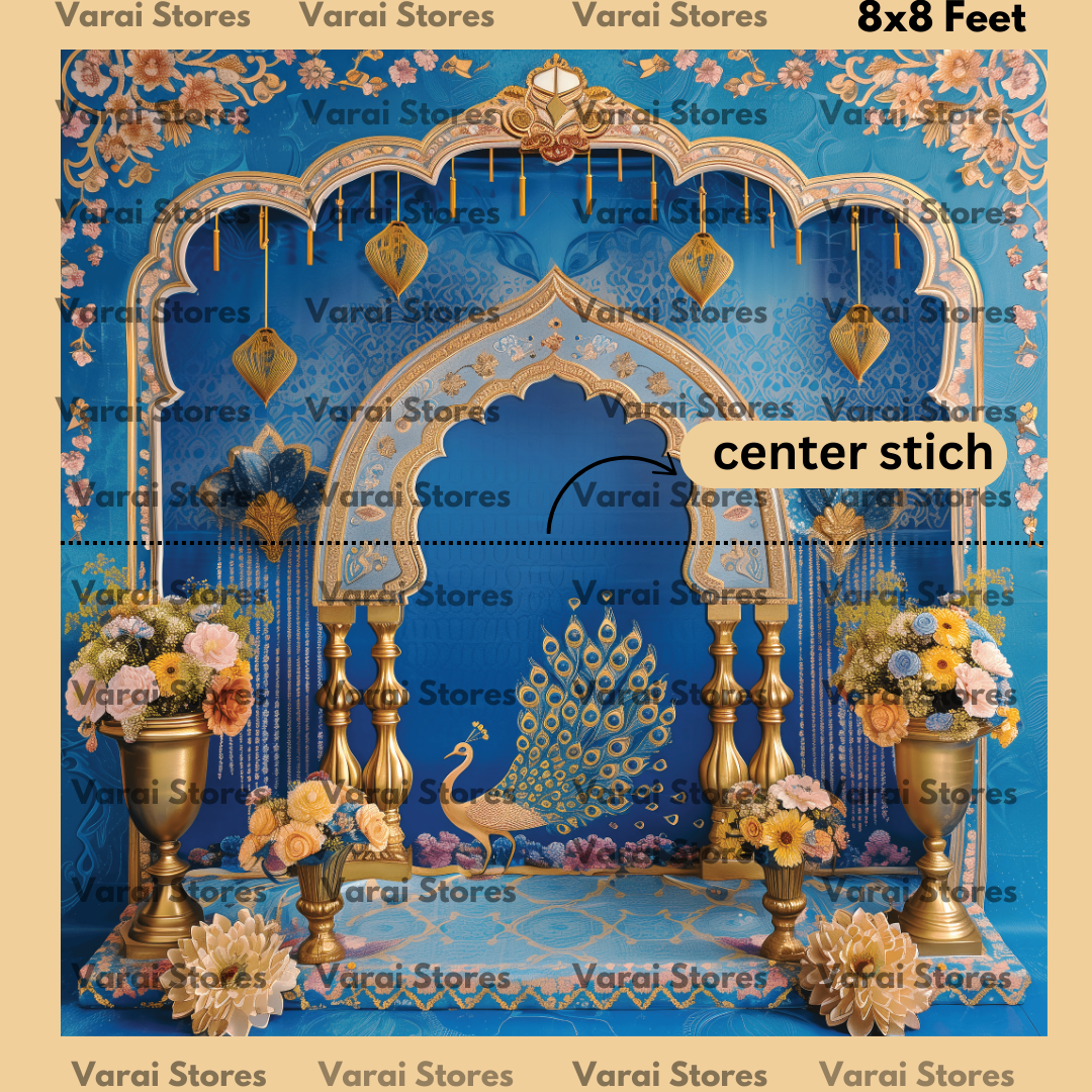 Blue Palace - Fabric (8x8) Feet With Pole Pocket