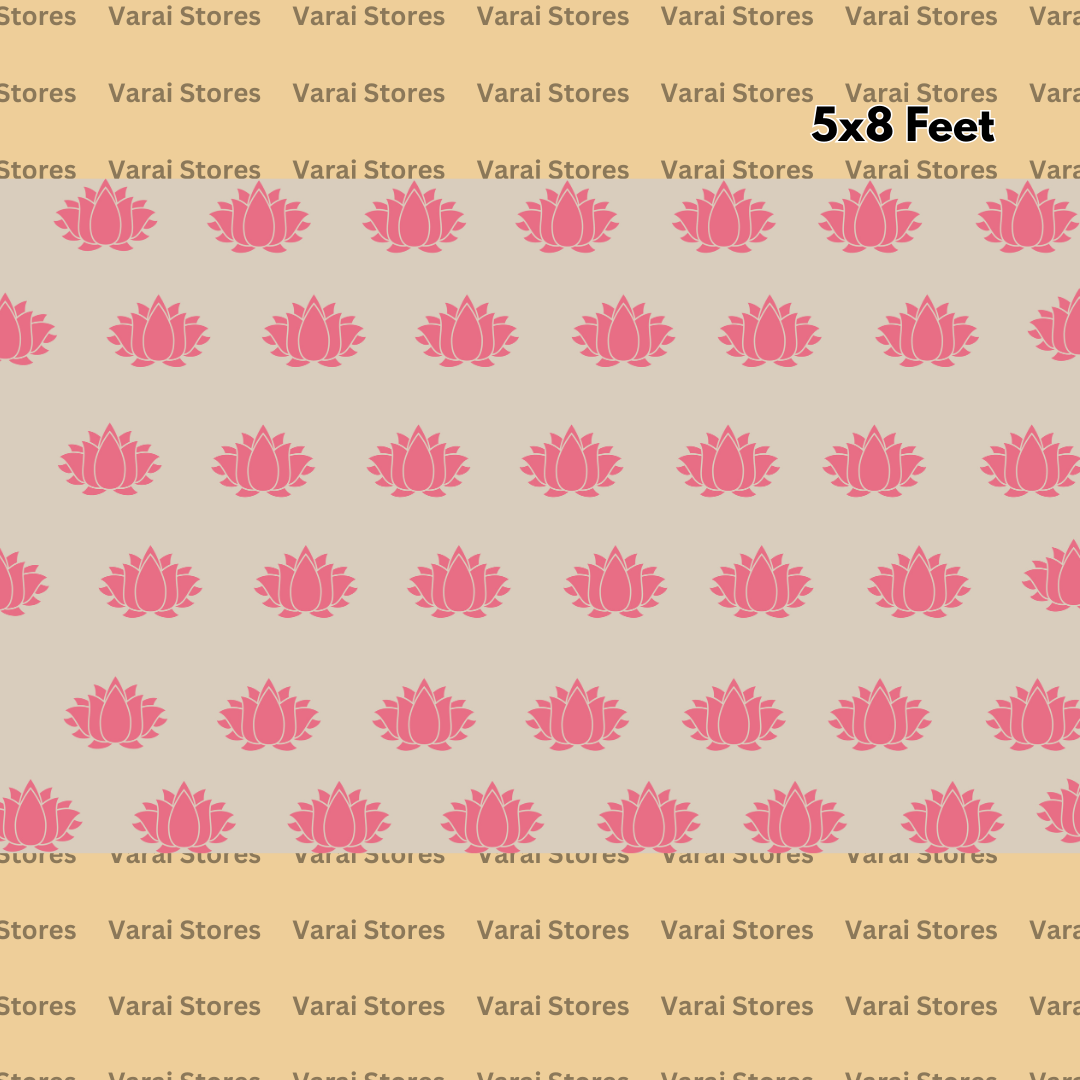 Pastel Lotus : Pink - Fabric Floordrop