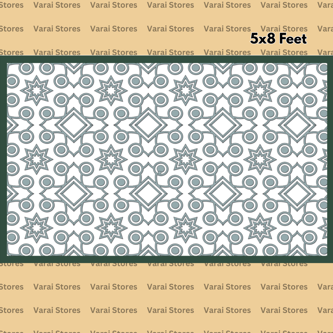 Crease Pattern Blue   - Fabric Floordrop