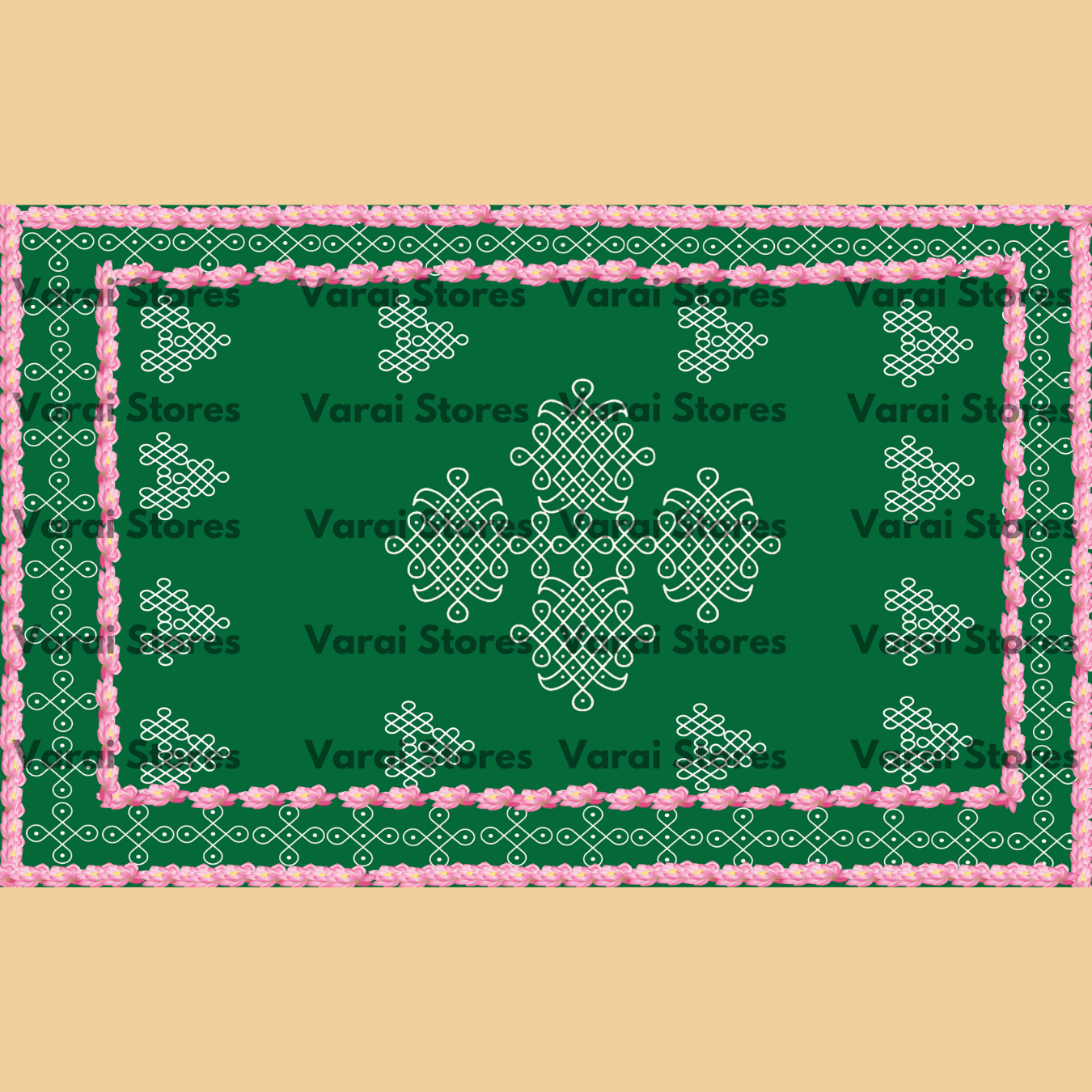 Kolam (Type 2) - Fabric (5x8) Feet Floordrop