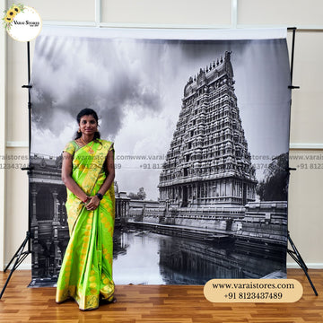Chamundeswari  Temple - Fabric With Pole Pocket