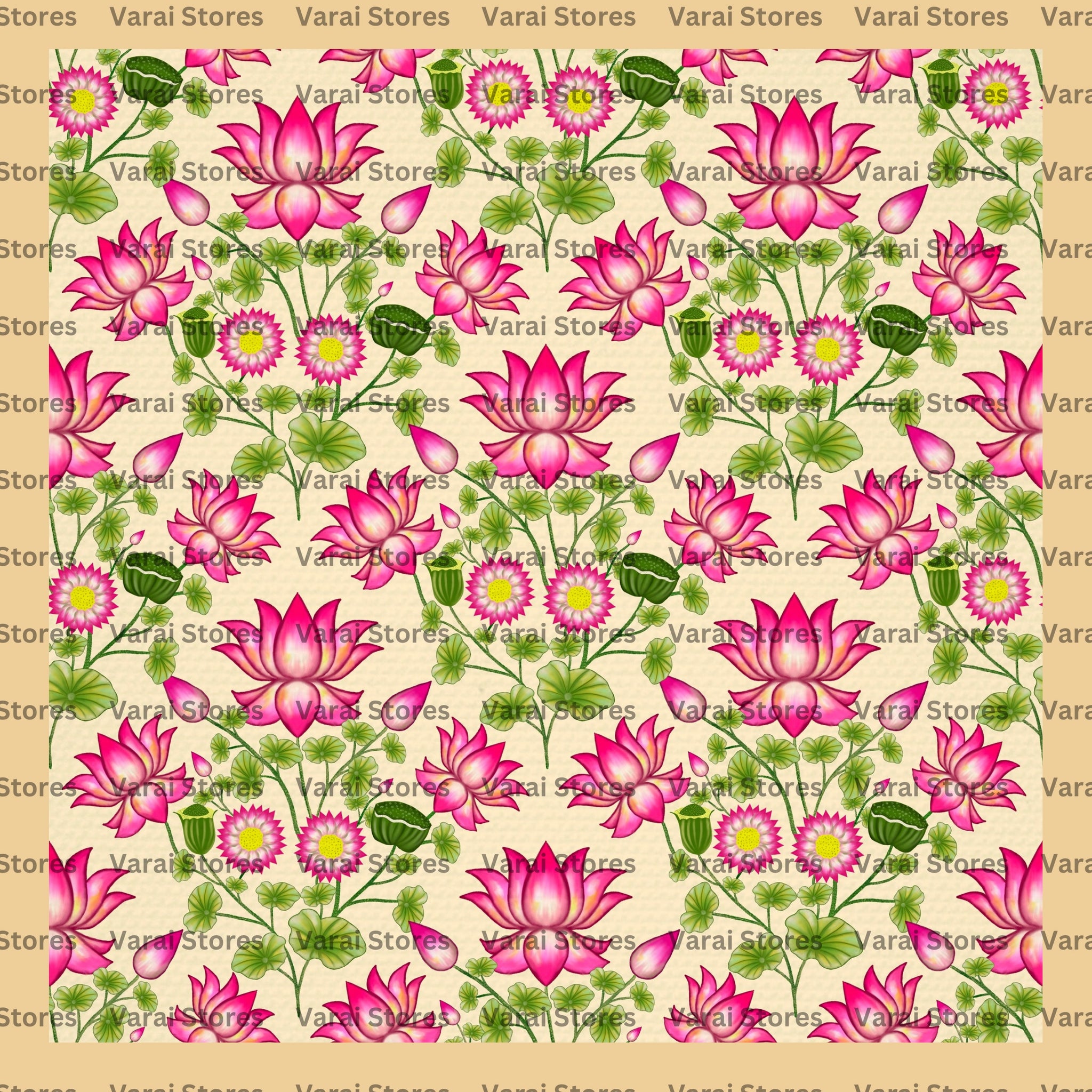 Lotus Tree  -  Fabric With Pole Pocket