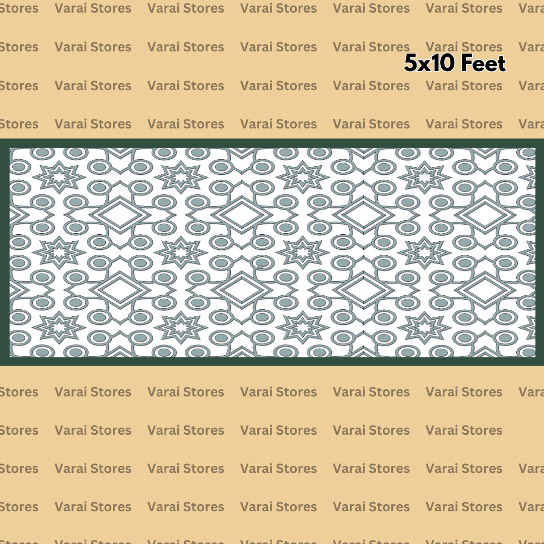 Crease Pattern Blue   - Fabric Floordrop