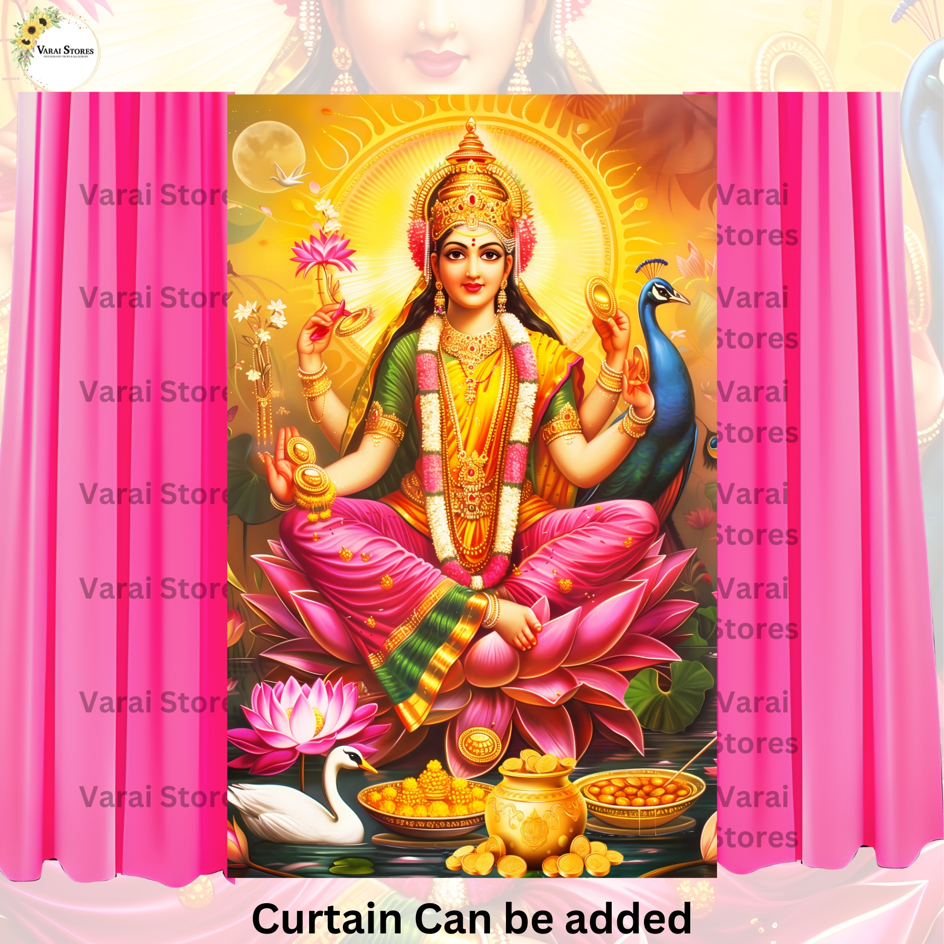 Mahalakshmi (Type 7) - Fabric (8x5) Feet With Pole Pocket