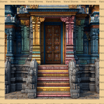 Temple Architecture - Fabric With Pole Pocket