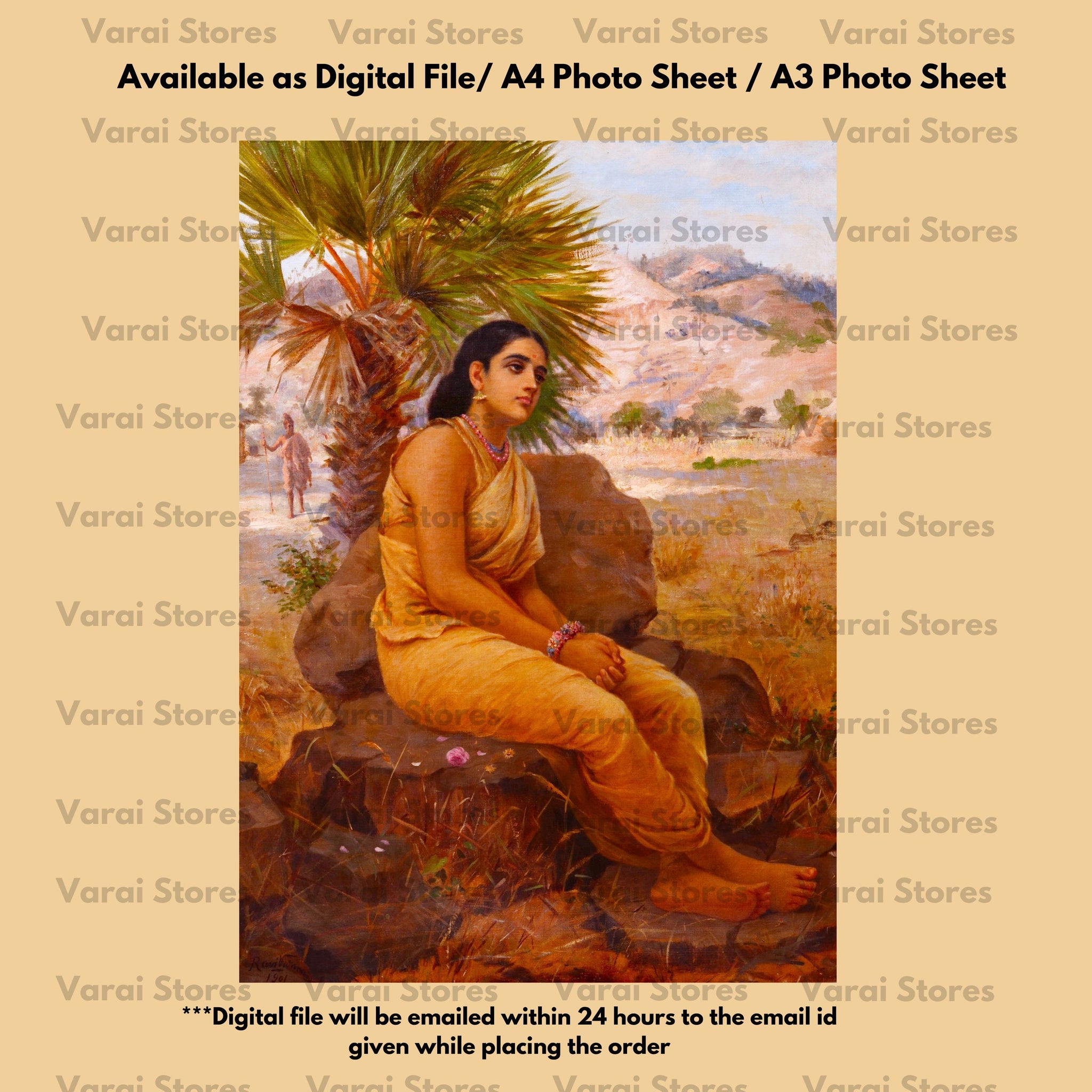 Raja Ravi Varma Painting Print - 06