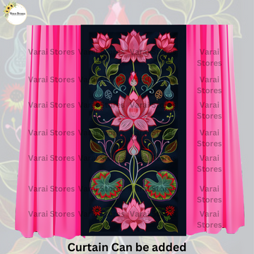 Lotus Sketch - Fabric (8x4) Feet With Pole Pocket