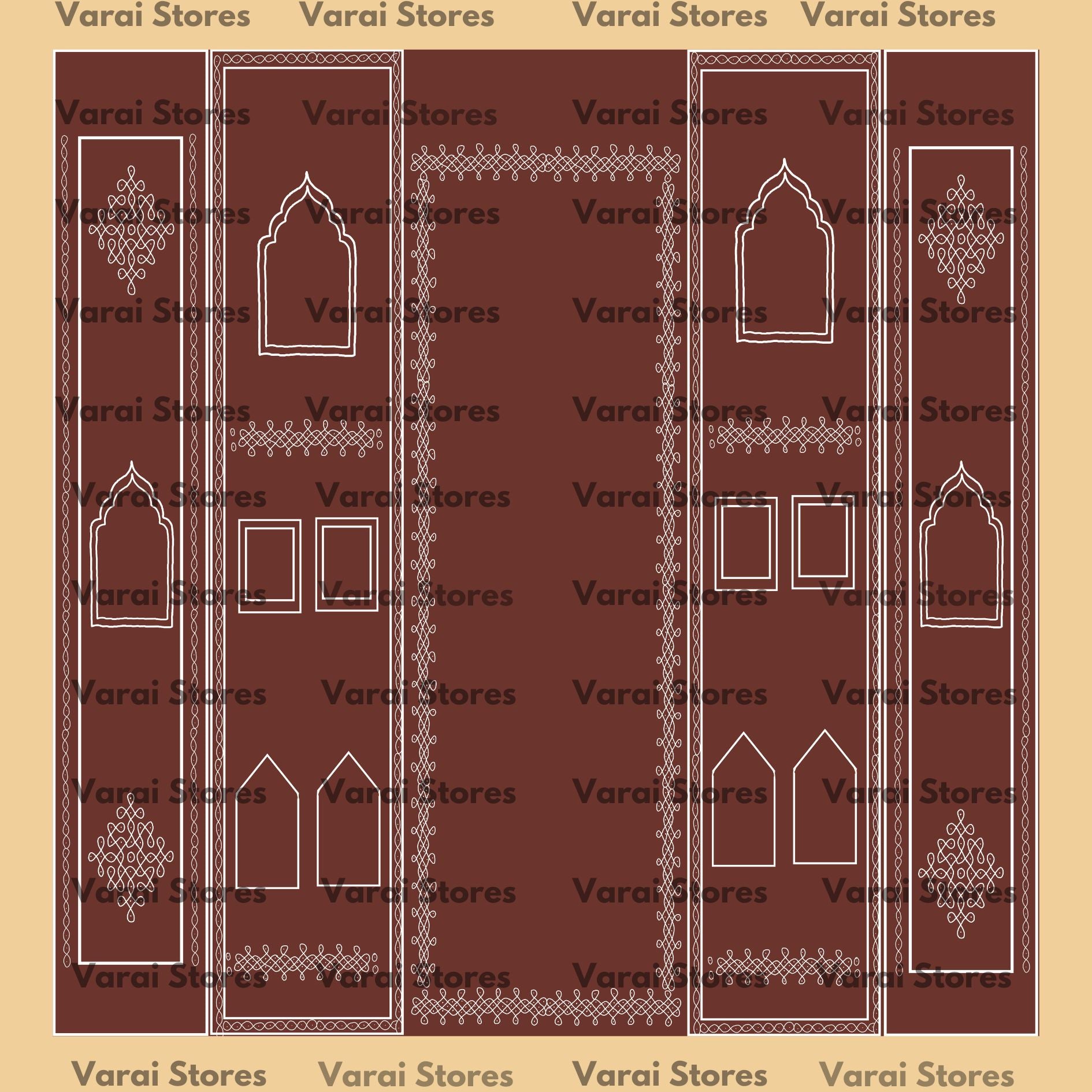 Kolam Partitions  - Fabric With Pole Pocket