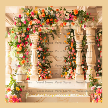 Floral Palace  - Fabric (8x8) Feet With Pole Pocket