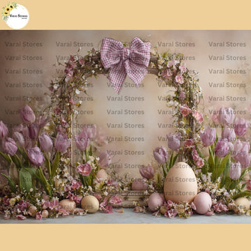 Blushing Tulip Arch  - Baby Printed Backdrops - PREMIUM FABRIC