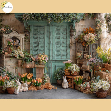 Vintage Spring Nest  - Baby Printed Backdrops - PREMIUM FABRIC