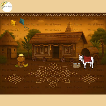 Pongal (Type 8)   - Baby Printed Backdrops - PREMIUM FABRIC