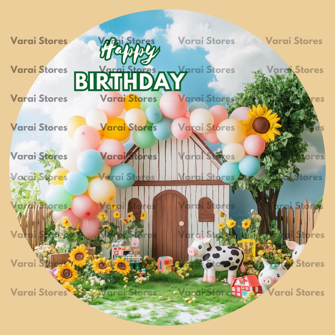 Circle Birthday Backdrop - 09