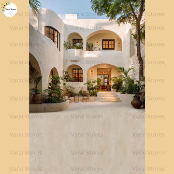 Dreamy Archway Villa With Floor   - Printed Lifestyle  Backdrop - PREMIUM FABRIC