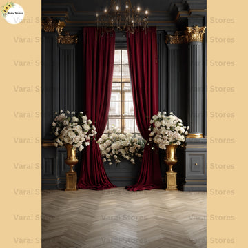 Imperial Rose Palace With Floor   - Printed Lifestyle  Backdrop - PREMIUM FABRIC