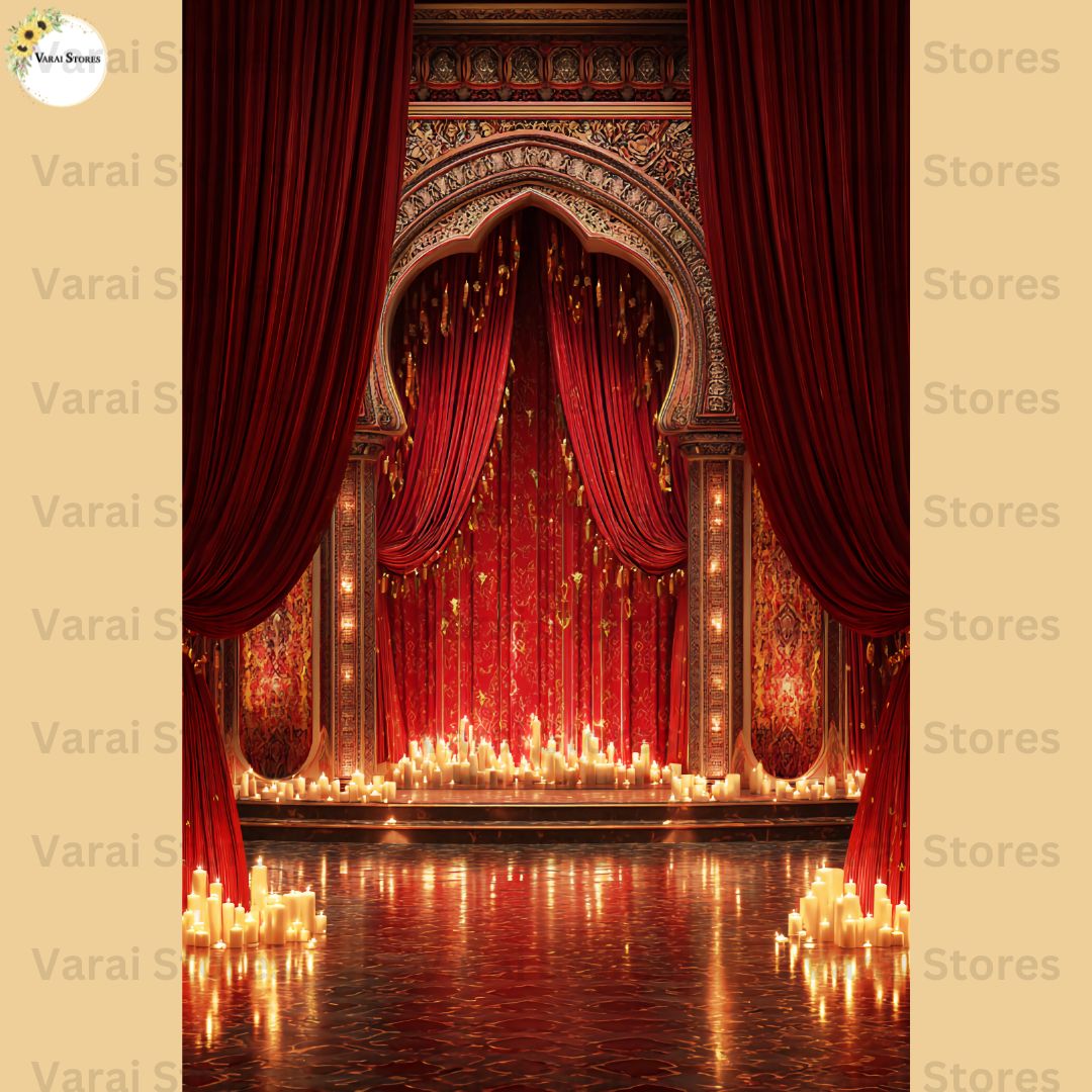 Candle Lights  -  Printed Lifestyle  Backdrop - PREMIUM FABRIC