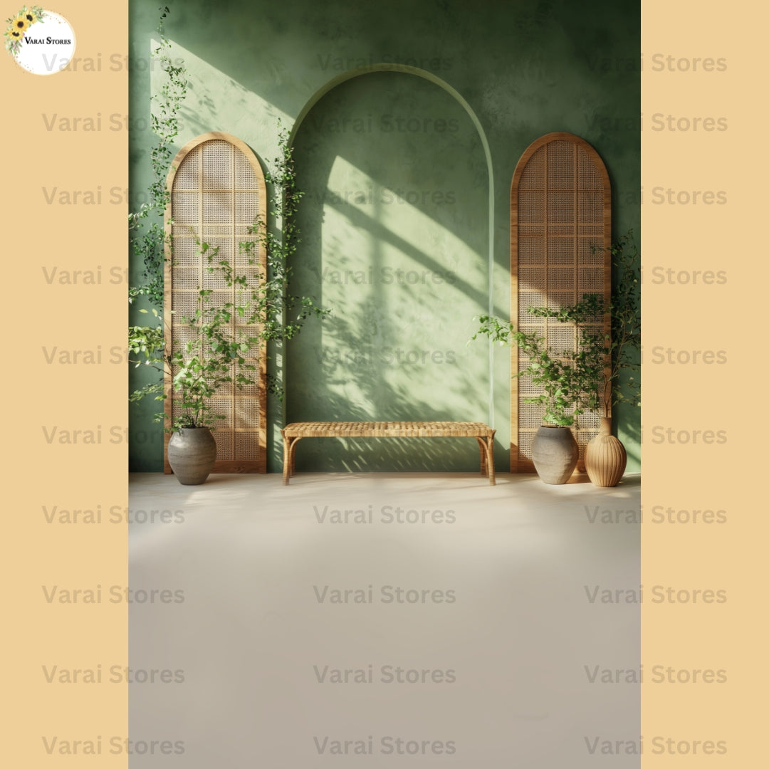 Green Arch -  Printed Lifestyle  Backdrop - PREMIUM FABRIC