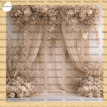 Floral Arch backdrop - Fabric With Pole Pocket