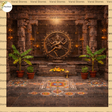 Natraja  Temple  - Fabric With Pole Pocket