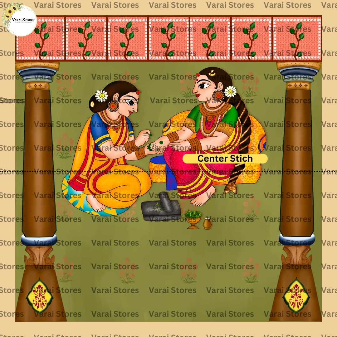 Mehendi Moments  - Fabric With Pole Pocket