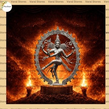 Divine Nataraja Flame - Fabric With Pole Pocket