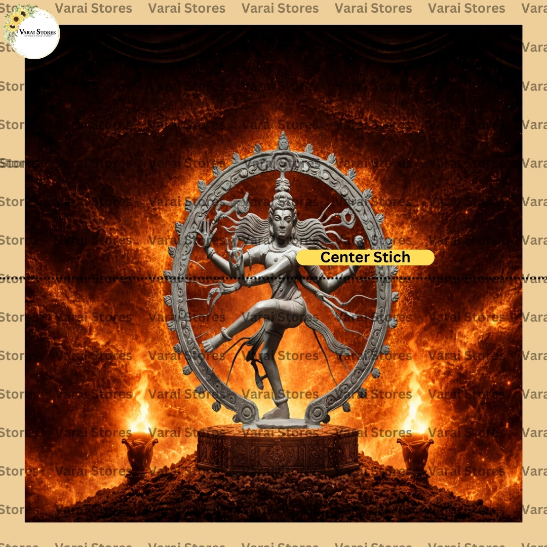 Divine Nataraja Flame - Fabric With Pole Pocket