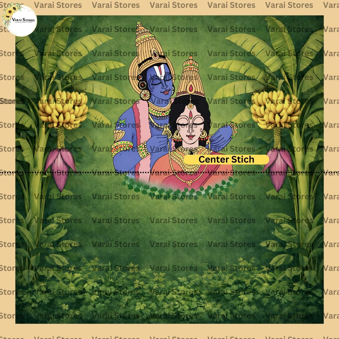 Banana Garden kalyanam - Fabric With Pole Pocket