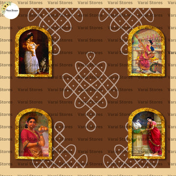 Raja Ravi Varma Frames  - Fabric With Pole Pocket