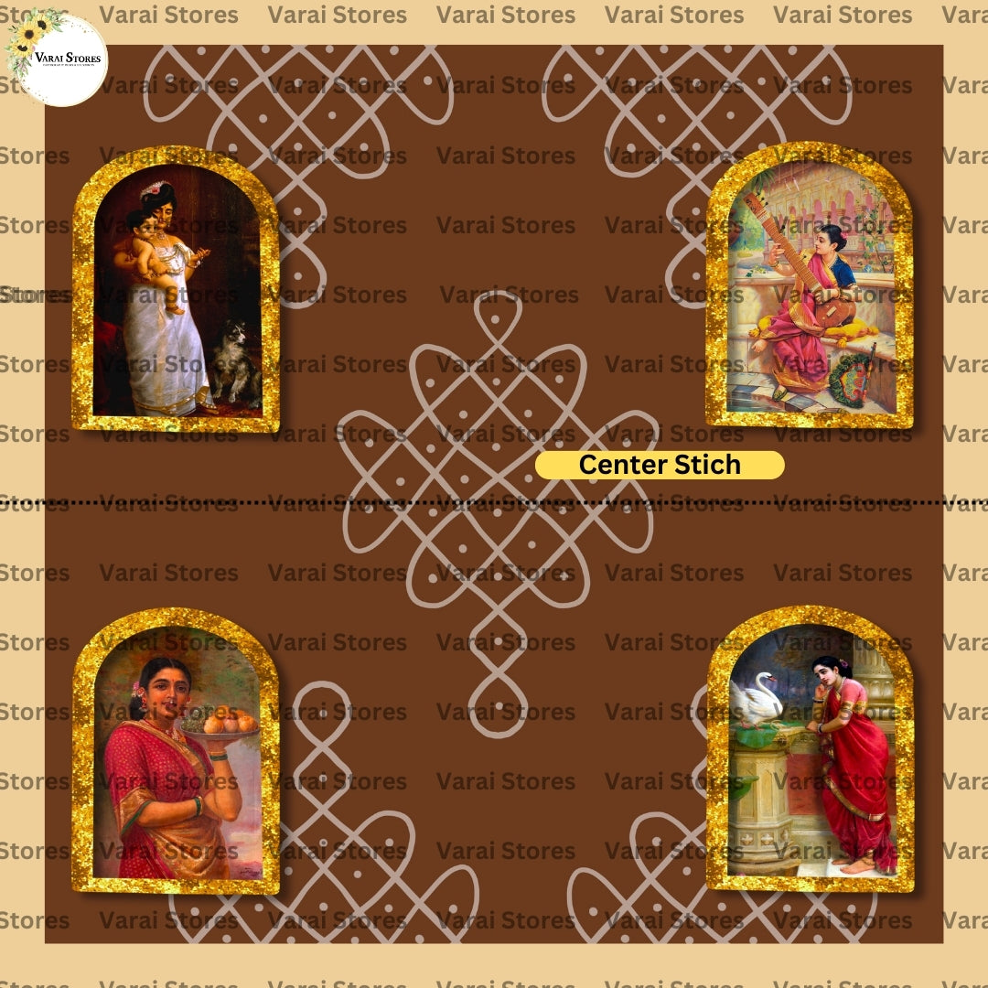 Raja Ravi Varma Frames  - Fabric With Pole Pocket