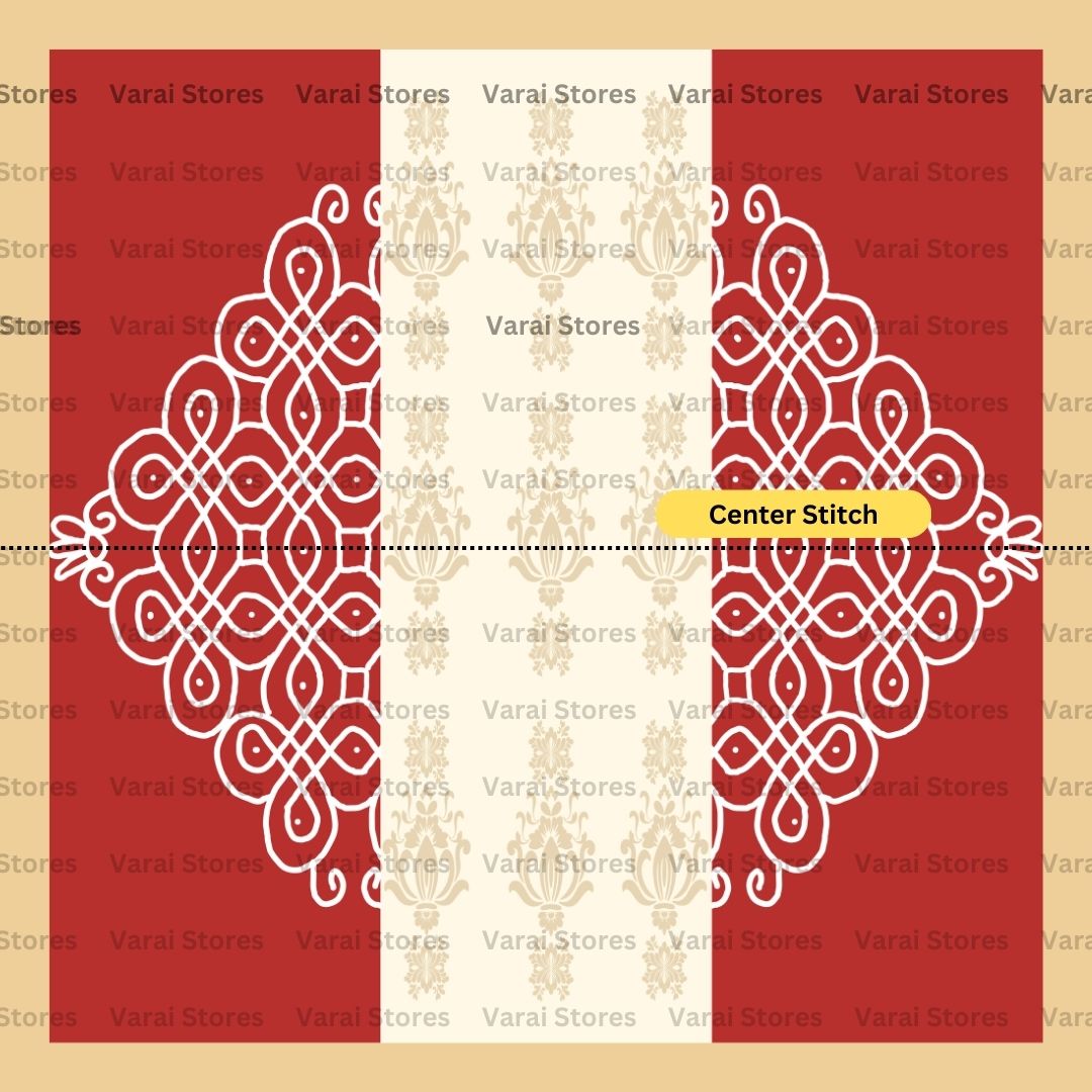 Festival kolam  - Fabric With Pole Pocket