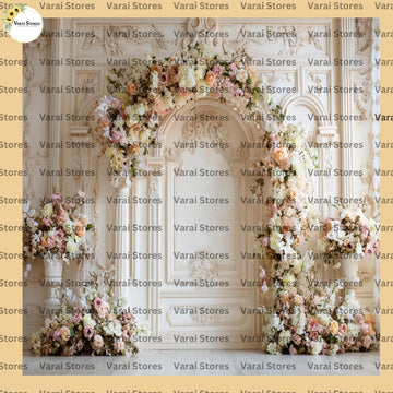 Ivory Bloom Arch  - Fabric With Pole Pocket