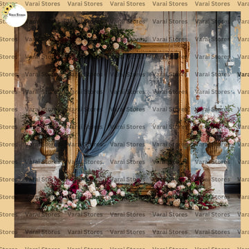 Floral Mirror - Fabric With Pole Pocket
