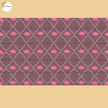 Diamond Lotus Purple - Fabric Floordrop