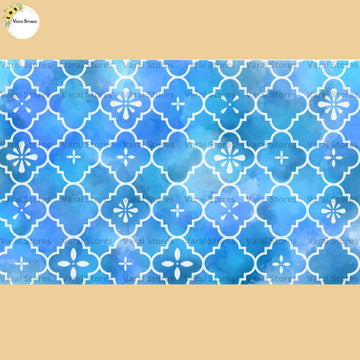 Indigo Marble -Fabric Floordrop