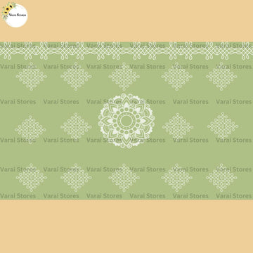 Pistachio kolam - Fabric Floordrop